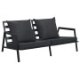 Sofá de jardín de 2 plazas con cojines aluminio gris oscuro de , Sofás de exterior - Ref: Foro24-47815, Precio: 397,82 €, Des...