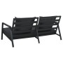 Sofá de jardín de 2 plazas con cojines aluminio gris oscuro de , Sofás de exterior - Ref: Foro24-47815, Precio: 397,82 €, Des...