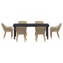 Conjunto de Comedor de Jardín 7 pcs Beige ratán sintético en Mesas de jardín | Comprar online en Foru.es