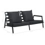 Sofá de jardín de 2 plazas con cojines aluminio gris oscuro de , Sofás de exterior - Ref: Foro24-47815, Precio: 397,82 €, Des...