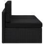 Sofá seccional de 2 plazas de ratán sintético negro de , Sofás modulares de exterior - Ref: Foro24-49503, Precio: 190,66 €, D...