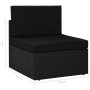 Sofá seccional de 2 plazas de ratán sintético negro de , Sofás modulares de exterior - Ref: Foro24-49503, Precio: 190,66 €, D...