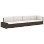 Sofá seccional de 2 plazas de ratán sintético negro de , Sofás modulares de exterior - Ref: Foro24-49503, Precio: 190,66 €, D...