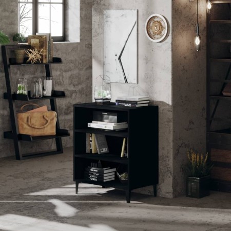 Aparador de madera contrachapada negro 57x35x70 cm de , Aparadores - Ref: Foro24-806059, Precio: 47,52 €, Descuento: %