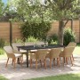 Conjunto de Comedor de Jardín 9 pcs Beige ratán sintético en Mesas de jardín | Comprar online en Foru.es
