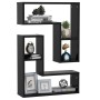 Estantes de pared 2 uds madera contrachapada negro 50x15x50 cm de , Estantes y estanterías - Ref: Foro24-807215, Precio: 34,1...