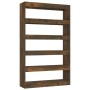Estantería/divisor de espacios roble ahumado 100x30x166 cm de , Librerías y estanterías - Ref: Foro24-813638, Precio: 106,65 ...