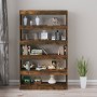 Estantería/divisor de espacios roble ahumado 100x30x166 cm de , Librerías y estanterías - Ref: Foro24-813638, Precio: 106,65 ...