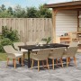 Conjunto de Comedor de Jardín 9 pcs Beige ratán sintético en Mesas de jardín | Comprar online en Foru.es