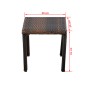 Tumbonas con mesita ratán sintético marrón de , Tumbonas - Ref: Foro24-42496, Precio: 348,79 €, Descuento: %
