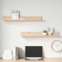 Estantes de pared 2 uds madera maciza de pino 80x11x9 cm de , Estantes y estanterías - Ref: Foro24-823604, Precio: 23,37 €, D...