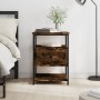Mesita de noche madera de ingeniería roble ahumado 40x42x56 cm de , Mesitas de noche - Ref: Foro24-826027, Precio: 41,25 €, D...
