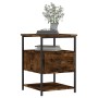 Mesita de noche madera de ingeniería roble ahumado 40x42x56 cm de , Mesitas de noche - Ref: Foro24-826027, Precio: 41,25 €, D...