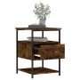 Mesita de noche madera de ingeniería roble ahumado 40x42x56 cm de , Mesitas de noche - Ref: Foro24-826027, Precio: 41,25 €, D...