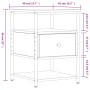 Mesita de noche madera de ingeniería roble ahumado 40x42x56 cm de , Mesitas de noche - Ref: Foro24-826027, Precio: 41,25 €, D...