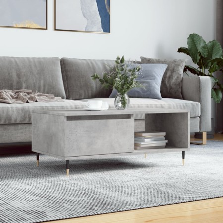 Mesa de centro madera contrachapada gris hormigón 90x50x36,5 cm de , Mesas de centro - Ref: Foro24-830560, Precio: 62,18 €, D...