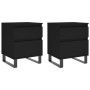 Mesitas de noche 2 uds madera de ingeniería negro 40x35x50 cm de , Mesitas de noche - Ref: Foro24-830687, Precio: 99,73 €, De...