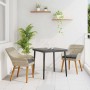 Conjunto de Comedor de Jardín 3 pcs Gris Claro ratán sintético en Mesas de jardín | Comprar online en Foru.es