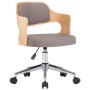 Silla de comedor giratoria de madera curvada y tela gris taupe de , Sillas de comedor - Ref: Foro24-287432, Precio: 139,88 €,...
