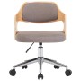 Silla de comedor giratoria de madera curvada y tela gris taupe de , Sillas de comedor - Ref: Foro24-287432, Precio: 139,88 €,...