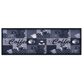 Alfombra de cocina lavable Coffee azul 60x180 cm de vidaXL, Felpudos - Ref: Foro24-315968, Precio: 36,75 €, Descuento: %