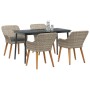 Conjunto de Comedor de Jardín 5 pcs Gris Claro ratán sintético en Mesas de jardín | Comprar online en Foru.es
