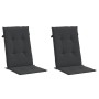 Cojín silla de jardín respaldo alto 2 uds tela negro 120x50x3cm de , Cojines para sillas y sofás - Ref: Foro24-47538, Precio:...