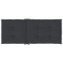 Cojín silla de jardín respaldo alto 2 uds tela negro 120x50x3cm de , Cojines para sillas y sofás - Ref: Foro24-47538, Precio:...