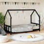 Estructura de cama para niños madera de pino negro 90x200 cm de , Cunas y camas para niños - Ref: Foro24-835720, Precio: 158,...