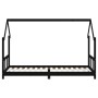 Estructura de cama para niños madera de pino negro 90x200 cm de , Cunas y camas para niños - Ref: Foro24-835720, Precio: 158,...