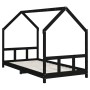 Estructura de cama para niños madera de pino negro 90x200 cm de , Cunas y camas para niños - Ref: Foro24-835720, Precio: 158,...