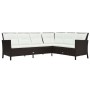 Set muebles de jardín 3 pzas y cojines ratán sintético marrón de , Conjuntos de jardín - Ref: Foro24-48153, Precio: 664,96 €,...