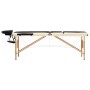 Camilla de masaje plegable 3 zonas madera negro y beige de , Mesas de masaje - Ref: Foro24-110213, Precio: 157,36 €, Descuent...