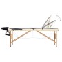 Camilla de masaje plegable 3 zonas madera negro y beige de , Mesas de masaje - Ref: Foro24-110213, Precio: 157,36 €, Descuent...