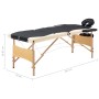 Camilla de masaje plegable 3 zonas madera negro y beige de , Mesas de masaje - Ref: Foro24-110213, Precio: 157,36 €, Descuent...