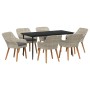 Conjunto de Comedor de Jardín 7 pcs Gris Claro ratán sintético en Mesas de jardín | Comprar online en Foru.es