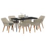 Conjunto de Comedor de Jardín 7 pcs Gris Claro ratán sintético en Mesas de jardín | Comprar online en Foru.es