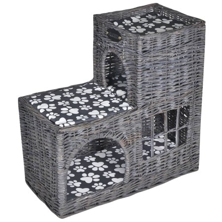 Casa/cama/rascador/castillo para mascotas de sauce con cojín de , Camas para gatos - Ref: Foro24-170226, Precio: 114,68 €, De...