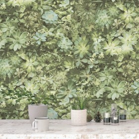 Evergreen Papel pintado Succulent verde y beige de Noordwand, Papel pintado - Ref: Foro24-434273, Precio: 28,33 €, Descuento: %