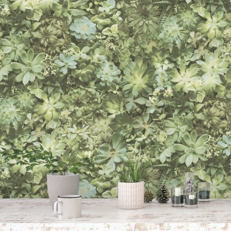 Evergreen Papel pintado Succulent verde y beige de Noordwand, Papel pintado - Ref: Foro24-434273, Precio: 28,33 €, Descuento: %