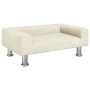 Cama para perros de terciopelo crema 70x45x26,5 cm de , Camas para perros - Ref: Foro24-171924, Precio: 77,96 €, Descuento: %