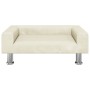 Cama para perros de terciopelo crema 70x45x26,5 cm de , Camas para perros - Ref: Foro24-171924, Precio: 77,96 €, Descuento: %