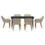 Conjunto de Comedor de Jardín 7 pcs Gris Claro ratán sintético en Mesas de jardín | Comprar online en Foru.es