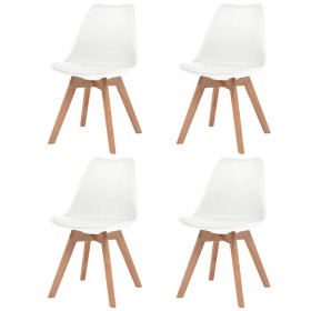 Sillas de comedor 4 unidades plástico blanco de , Sillas de comedor - Ref: Foro24-244784, Precio: 276,40 €, Descuento: %