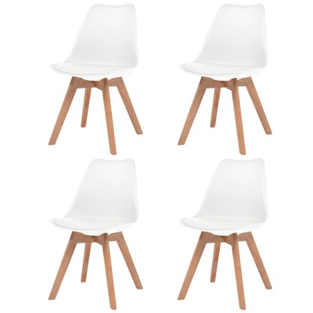 Sillas de comedor 4 unidades plástico blanco de , Sillas de comedor - Ref: Foro24-244784, Precio: 276,40 €, Descuento: %