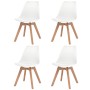 Sillas de comedor 4 unidades plástico blanco de , Sillas de comedor - Ref: Foro24-244784, Precio: 276,40 €, Descuento: %