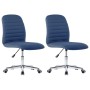 Sillas de comedor 2 unidades tela azul de , Sillas de comedor - Ref: Foro24-283603, Precio: 118,97 €, Descuento: %