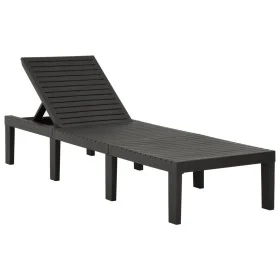 Tumbona de plástico gris antracita de vidaXL, Tumbonas - Ref: Foro24-315827, Precio: 141,35 €, Descuento: %