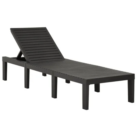 Anthrazitgraue Sonnenliege aus Kunststoff von vidaXL, Liegen - Ref: Foro24-315827, Preis: 141,35 €, Rabatt: %