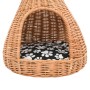 Casa para gatos con cojín y forma de tipi sauce natural 40x60cm de , Mobiliario para gatos - Ref: Foro24-170777, Precio: 105,...